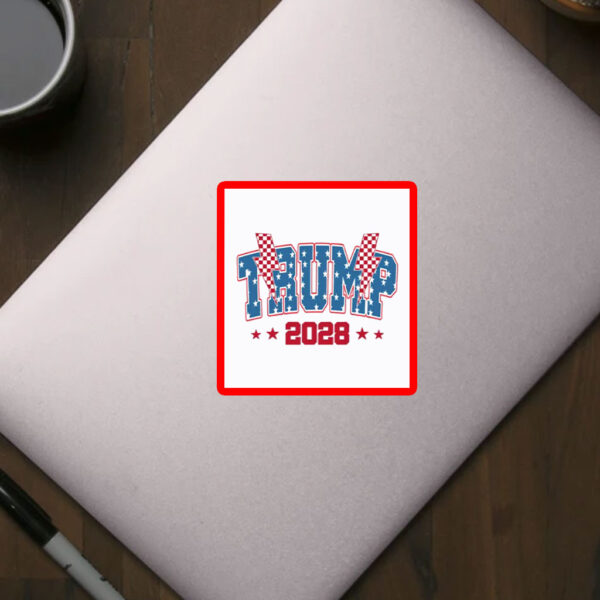 Retro Trump 2028 Sticker Re-Elect Donald Trump 2028 Sticker