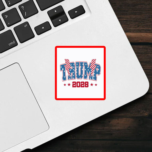 Retro Trump 2028 Sticker Re-Elect Donald Trump 2028 Sticker