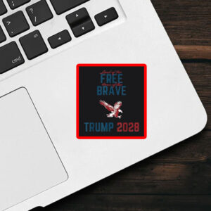 Trump 2028 Land of the Free Home of the Brave Eagle Sticker