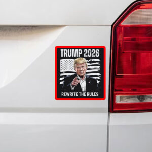 Trump 2028 with USA Flag Rewrite the Rules Sticker