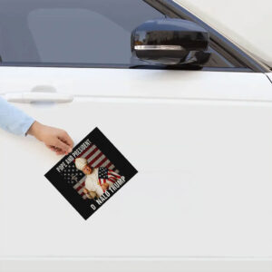 Funny Pope and President Donald Trump American flag Sticker