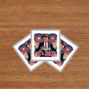 Happy 4th Of July Trump Independence Day Sticker