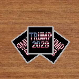 President Trump 2028 American Flag Sticker