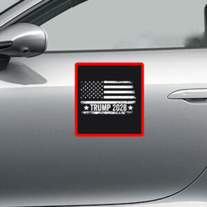 Trump 2028 Distressed Retro Campaign Style Political Sticker