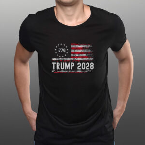 Trump 2028 Shirt Vote Donald Trump American Flag Shirt