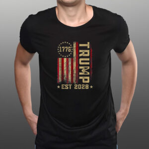 Trump 2028 Vote Donald Trump America US Flag Vintage T-Shirt