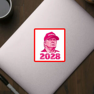 Trump 2028 pink Sticker